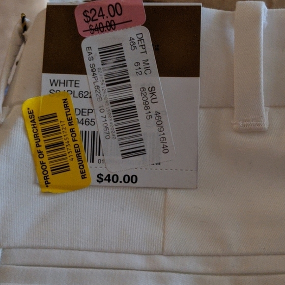 Boys White Khakis Pants - Picture 4 of 4